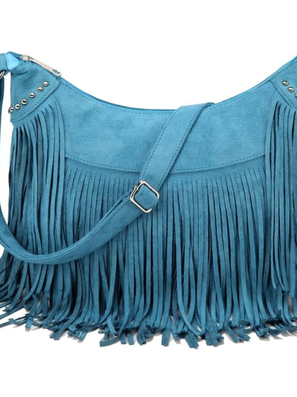 Fringe Hobo Bags for Women, Vintage Western Suede Crossbody Shoulder Purse